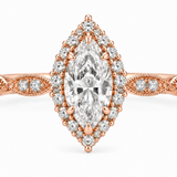 Marquise Halo Engagement Ring
