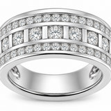 White Gold Channel Set Diamond Band