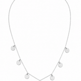 Estate 14k White Gold Disc Necklace