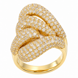 Estate 18k Yellow Gold Diamond Statement Ring