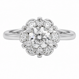 Estate 14k White Gold Diamond Halo Ring