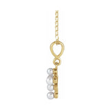 Pearl Youth Cross Necklace or Pendant