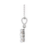 Pearl Youth Cross Necklace or Pendant