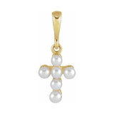 Pearl Youth Cross Necklace or Pendant