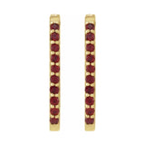 Accented Elongated Hoop Earrings