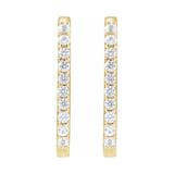 Accented Elongated Hoop Earrings