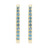 Accented Elongated Hoop Earrings