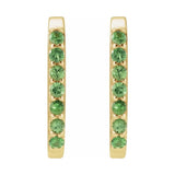 Accented Elongated Hoop Earrings
