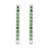 Accented Elongated Hoop Earrings