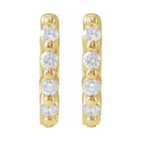 Accented Hinged Hoop Earrings
