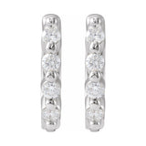 Accented Hinged Hoop Earrings
