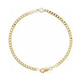 Bezel-Set Solitaire Curb Link Bracelet