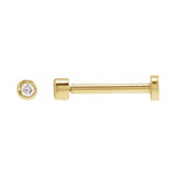 Round Bezel-Set Earrings