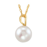 Solitaire Pearl Necklace