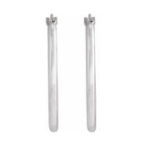 Elongated Oval Tube Hoop Earrings