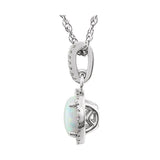 Halo-Style Birthstone Necklace