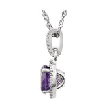 Halo-Style Birthstone Necklace