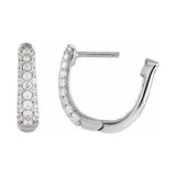 Accented U-Hoop Earrings