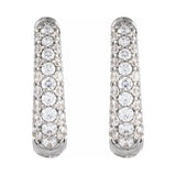 Accented U-Hoop Earrings
