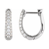 Accented U-Hoop Earrings