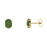 Oval 4-Prong Cabochon Earrings