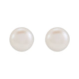 Button Pearl Stud Earrings