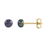 Button Pearl Stud Earrings