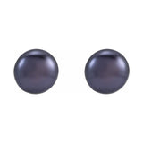 Button Pearl Stud Earrings