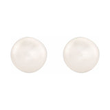 Button Pearl Stud Earrings