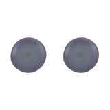 Button Pearl Stud Earrings