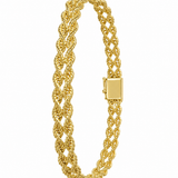 Estate 14k Yellow Gold Double Rope Bracelet