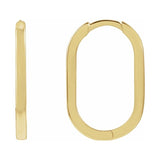Elongated Hoop Earrings