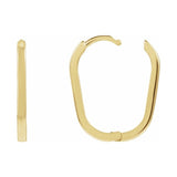 Elongated Hoop Earrings