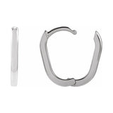 Elongated Hoop Earrings
