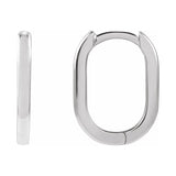 Elongated Hoop Earrings