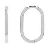 Elongated Hoop Earrings
