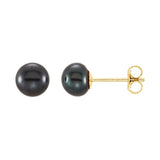 Button Pearl Stud Earrings