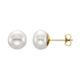 Button Pearl Stud Earrings