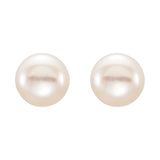 Button Pearl Stud Earrings