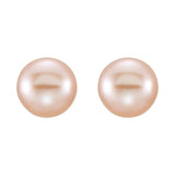 Button Pearl Stud Earrings