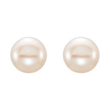 Button Pearl Stud Earrings