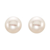 Button Pearl Stud Earrings
