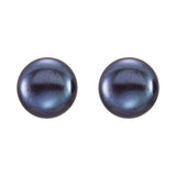 Button Pearl Stud Earrings