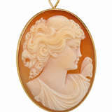 Estate 18k Yellow Gold Cameo Brooch