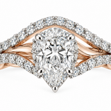 Pear Halo Engagement Ring