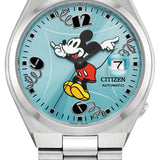 Citizen Silver Tone Stainless Steel Mickey Automatic Watch