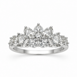 Estate 14k White Gold Diamond Cluster Ring
