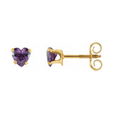 Heart Snap-In Youth Stud Earrings