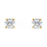 Round 4-Prong Youth Stud Earrings