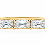 Yellow Gold Straight Row Diamond Band